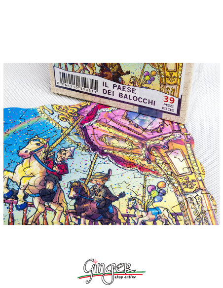 Collectible mini wooden Puzzle: Pinocchio