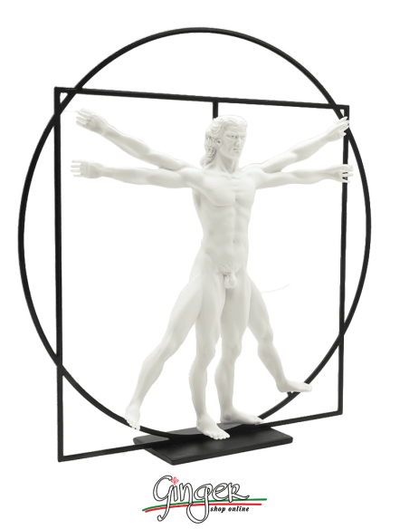 Uomo Vitruviano di Leonardo da Vinci riproduzione in 3D