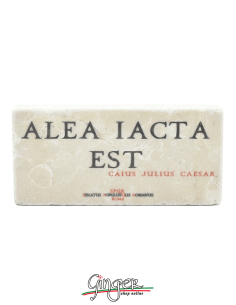 "New" - Magnet in real raw Italian marble - Alea iacta est (The die is cast)