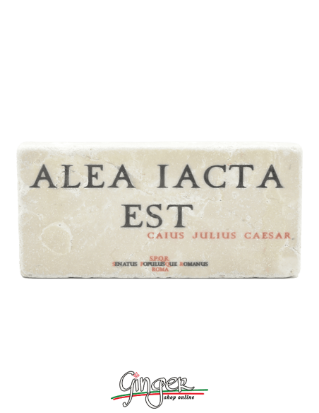 "New" - Magnet in real raw Italian marble - Alea iacta est (The die is cast)