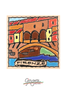 Handcrafted ceramic magnet n.01