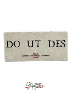 "New" - Magnet in real raw Italian marble - Do ut des (I give to you so that you give to me)