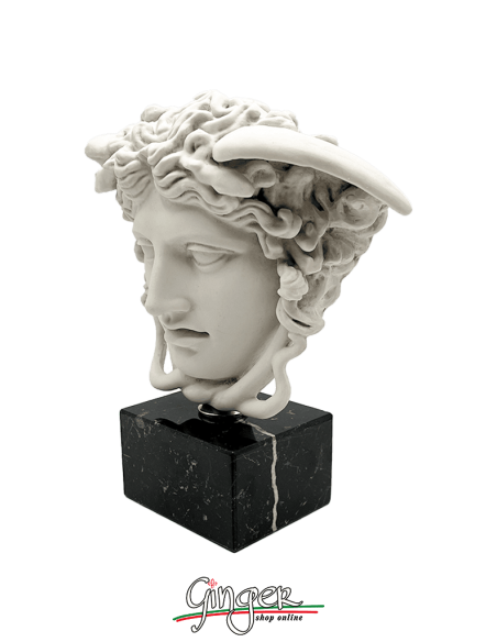 Medusa - head with wooden base - 29 cm