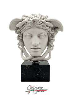 Medusa - head with wooden base - 29 cm