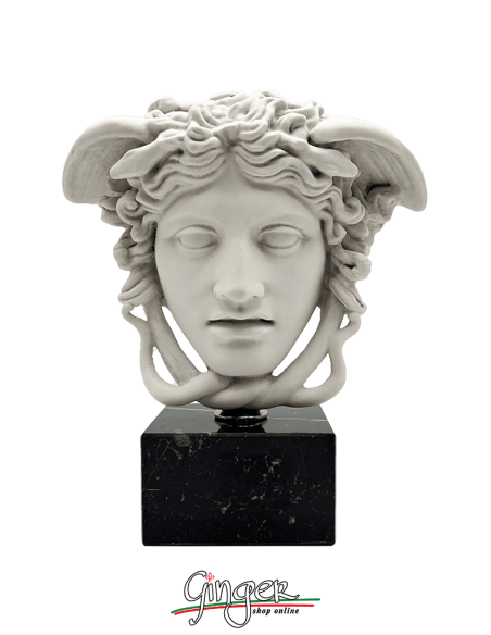 Medusa - head with wooden base - 29 cm
