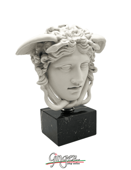 Medusa - head with wooden base - 29 cm