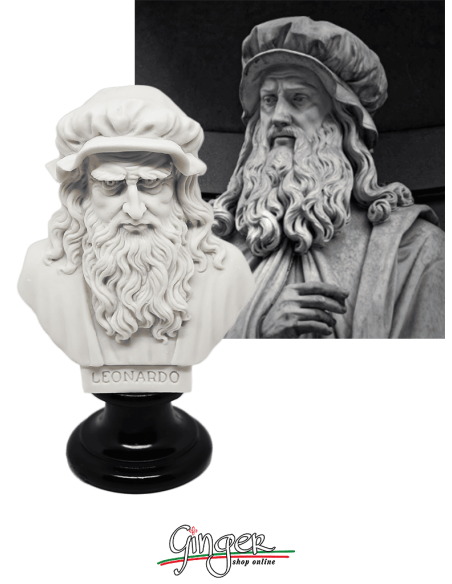 Leonardo da Vinci - busto 15 cm tre versioni