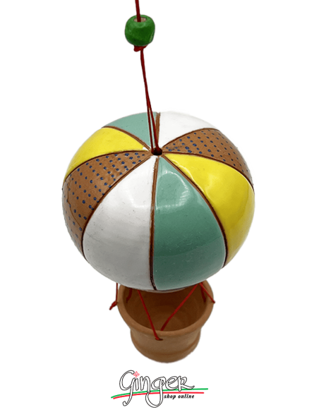 Ceramic Hot Air Balloon - diameter 8 cm (3.15") height 15 cm (5.9") - 2403