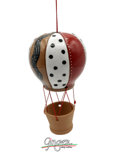 Ceramic Hot Air Balloon - diameter 8 cm (3.15") height 15 cm (5.9") - 2404