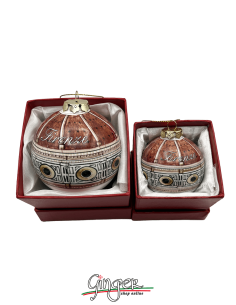 Christmas Ornaments - Florence watercolor: Old Bridge and Landscape 60 mm (2.36") - 80 mm (3.14")