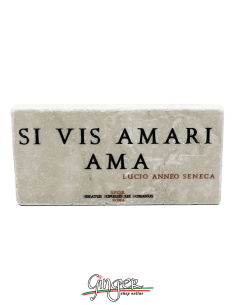 "New" - Magnet in real raw Italian marble - Si vis amari, ama (If you wish to be loved, love)