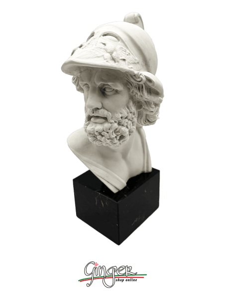 Menelaus - head with wooden base - 41 cm