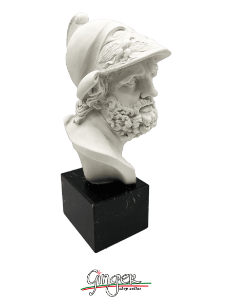Menelaus - head with wooden base - 41 cm