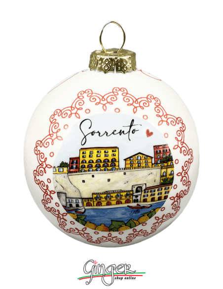"Novità" Addobbi Palla di Natale - Città d'Italia: Capri e Sorrento - 80 mm