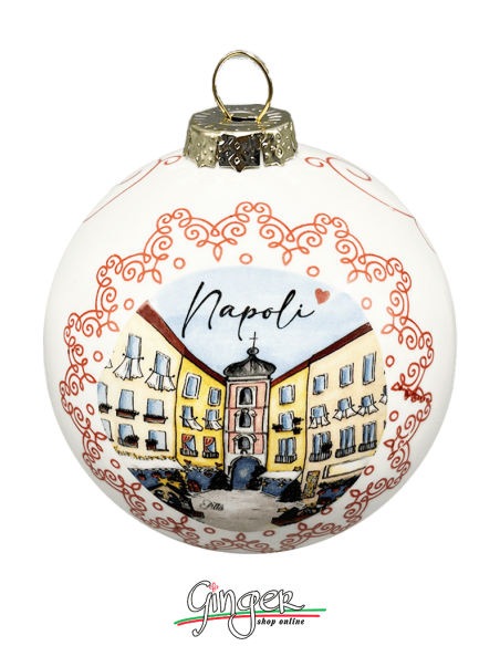 "Novità" Addobbi Palla di Natale - Città d'Italia: Napoli - 80 mm