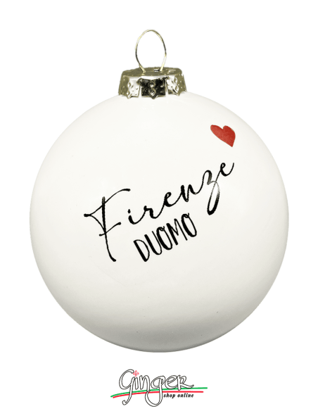 "New" Christmas Ornaments - Cities of Italy: Florence B&W - 80 mm (3.14")