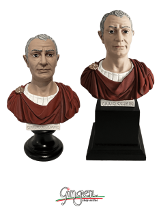 Antica Roma - Gaio Giulio Cesare - busto 16 cm - dipinto a mano