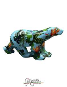 François Pompon: Tropical Jungle Pattern Bear - length 20 cm (7,87")