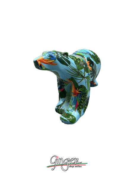 François Pompon: Tropical Jungle Pattern Bear - length 20 cm (7,87")