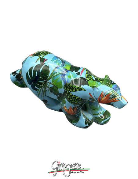 François Pompon: Tropical Jungle Pattern Bear - length 20 cm (7,87")