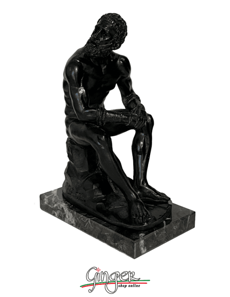The Boxer at Rest or the Terme Boxer or the Boxer of the Quirinal - 8.6" (22 cm) aged bronze