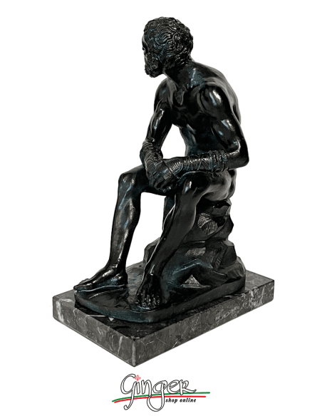 The Boxer at Rest or the Terme Boxer or the Boxer of the Quirinal - 8.6" (22 cm) aged bronze