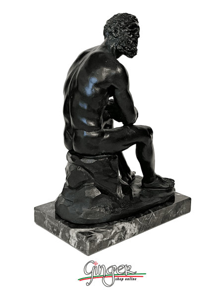 The Boxer at Rest or the Terme Boxer or the Boxer of the Quirinal - 8.6" (22 cm) aged bronze