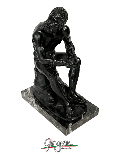 The Boxer at Rest or the Terme Boxer or the Boxer of the Quirinal - 8.6" (22 cm) aged bronze