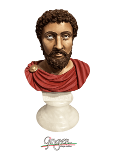Ancient Rome - Marcus Aurelius - bust 5.9 in. (15 cm) - hand painted