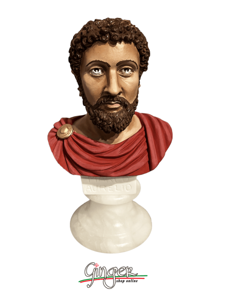 Ancient Rome - Marcus Aurelius - bust 5.9 in. (15 cm) - hand painted