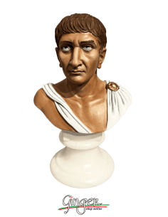 Antica Roma - Traiano - busto 15 cm - dipinto a mano