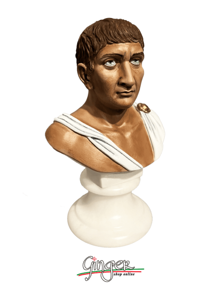 Antica Roma - Traiano - busto 15 cm - dipinto a mano