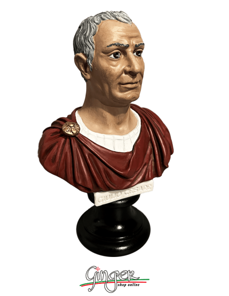 Antica Roma - Gaio Giulio Cesare - busto 16 cm - dipinto a mano