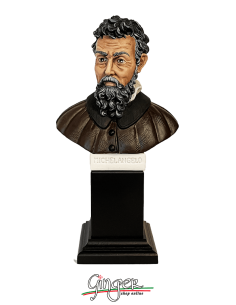 Michelangelo Buonarroti - bust 7,10 in. (18 cm) - hand painted