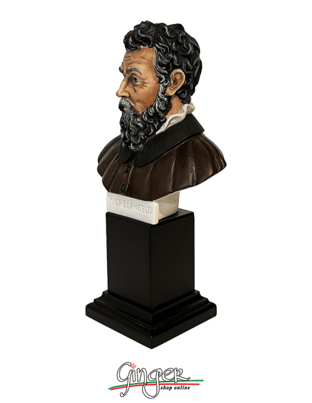 Michelangelo Buonarroti - bust 7,10 in. (18 cm) - hand painted
