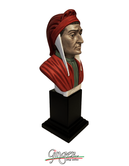 Dante Alighieri - bust 7,10 in. (18 cm) - hand painted
