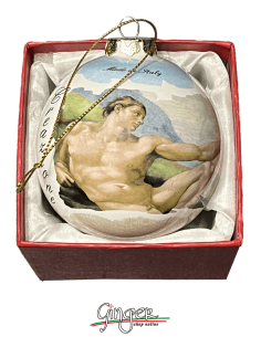 Christmas Ornaments: "The Creation of Adam" by Michelangelo - 80 mm (3.14")