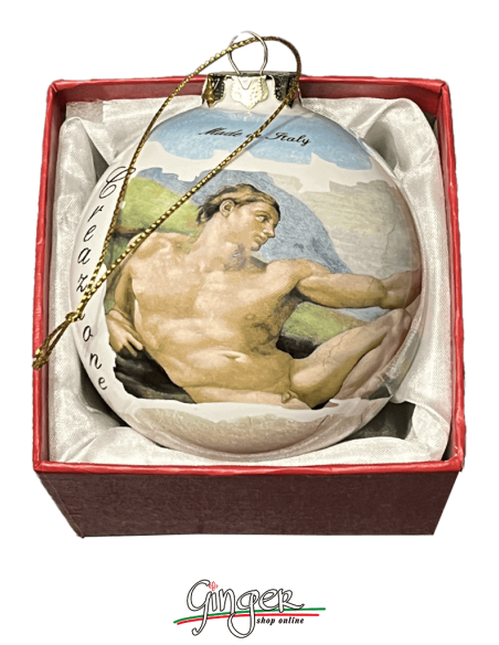 Christmas Ornaments: "The Creation of Adam" by Michelangelo - 80 mm (3.14")