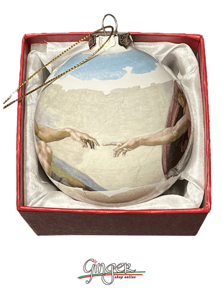 Christmas Ornaments: "The Creation of Adam" by Michelangelo - 80 mm (3.14")