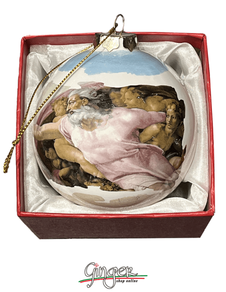 Christmas Ornaments: "The Creation of Adam" by Michelangelo - 80 mm (3.14")