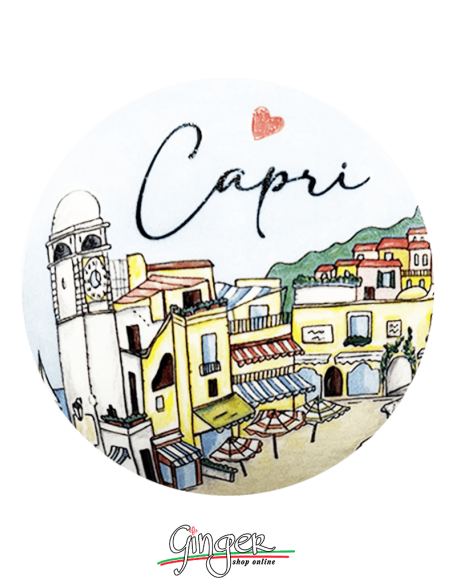 "Novità" Addobbi Palla di Natale - Città d'Italia: Capri e Sorrento - 80 mm