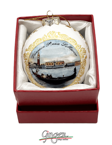 "New" Christmas Ornaments: Venice: Rialto Bridge, San Marco and Gondola 80 mm (3.14")