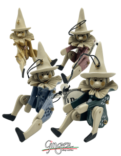 "i Pupi": Italian Masks - height 13 cm (5.12") - Pinocchio