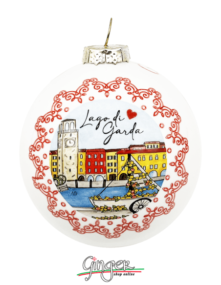 "New" Christmas Ornaments - Cities of Italy: Lago di Garda (Lake Garda) - 80 mm (3.14")