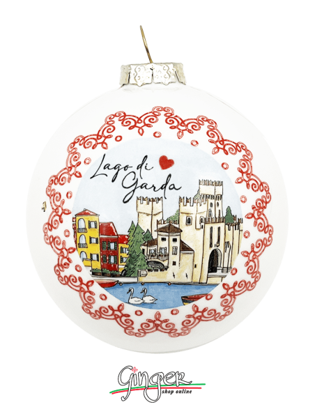 "New" Christmas Ornaments - Cities of Italy: Lago di Garda (Lake Garda) - 80 mm (3.14")