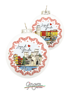 "New" Christmas Ornaments - Cities of Italy: Lago di Garda (Lake Garda) - 80 mm (3.14")