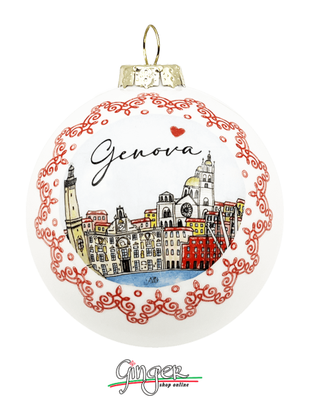 "New" Christmas Ornaments - Cities of Italy: Genoa and the Cinque Terre - 80 mm (3.14")
