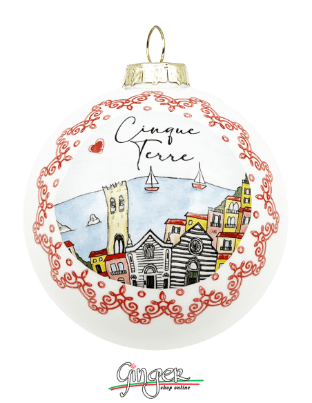 "New" Christmas Ornaments - Cities of Italy: Genoa and the Cinque Terre - 80 mm (3.14")