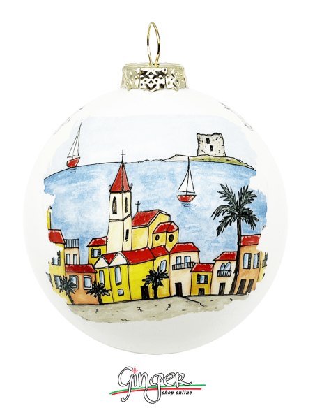 "New" Christmas Ornaments - Cities of Italy: Sardinia - 80 mm (3.14")