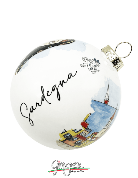 "New" Christmas Ornaments - Cities of Italy: Sardinia - 80 mm (3.14")
